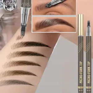 1PC Long-Lasting Fast Drying 4 Split Head Waterproof Eyebrow Pencil, Easy to Use, Cosmetic, Eyebrow Products