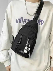 New Multi-Zip Pocket Chest Bag, Unisex Casual Single Shoulder Bag, Zipper Fanny Pack, Crossbody Fanny Pack, Includes Hanging Charm, Daily Use Purse, Perfect for Daily Use