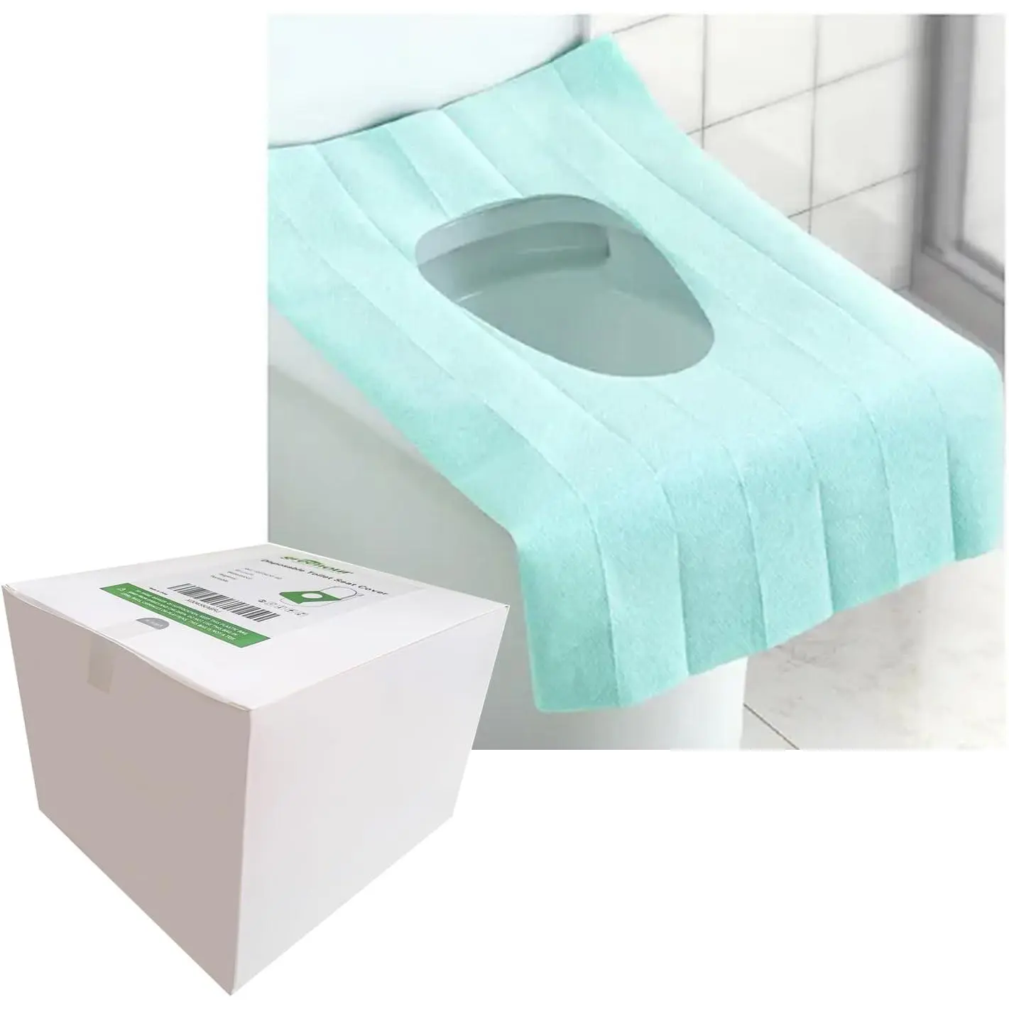 Disposable Toilet Seat Covers | 60 Travel Pack | Extra Thick &  | Sticker-Free Design for Adults &  |  for Public Toilets (Airplane, Restroom, Outdoors)
