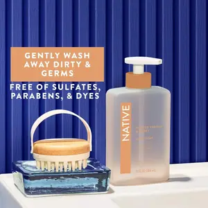 NATIVE Toasted Vanilla & Honey Liquid Hand Soap 13 Fl Oz PACK OF 2 Fall Getaway Collection Sulfate-Free Paraben-Free Dye-Free Gentle Cleansing Plant-Based Warm Scent