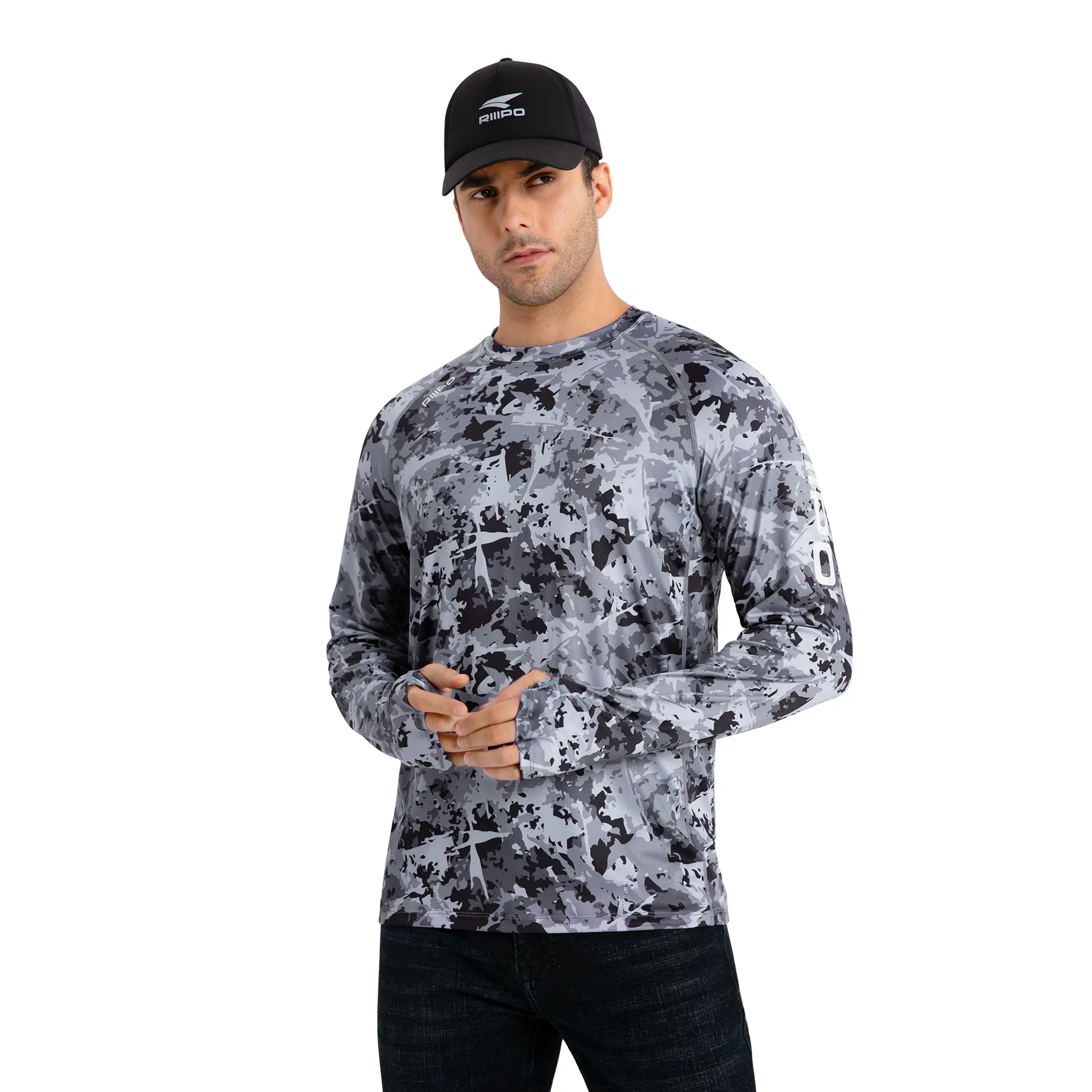 Dark Grey - Ice Crack - Full Print