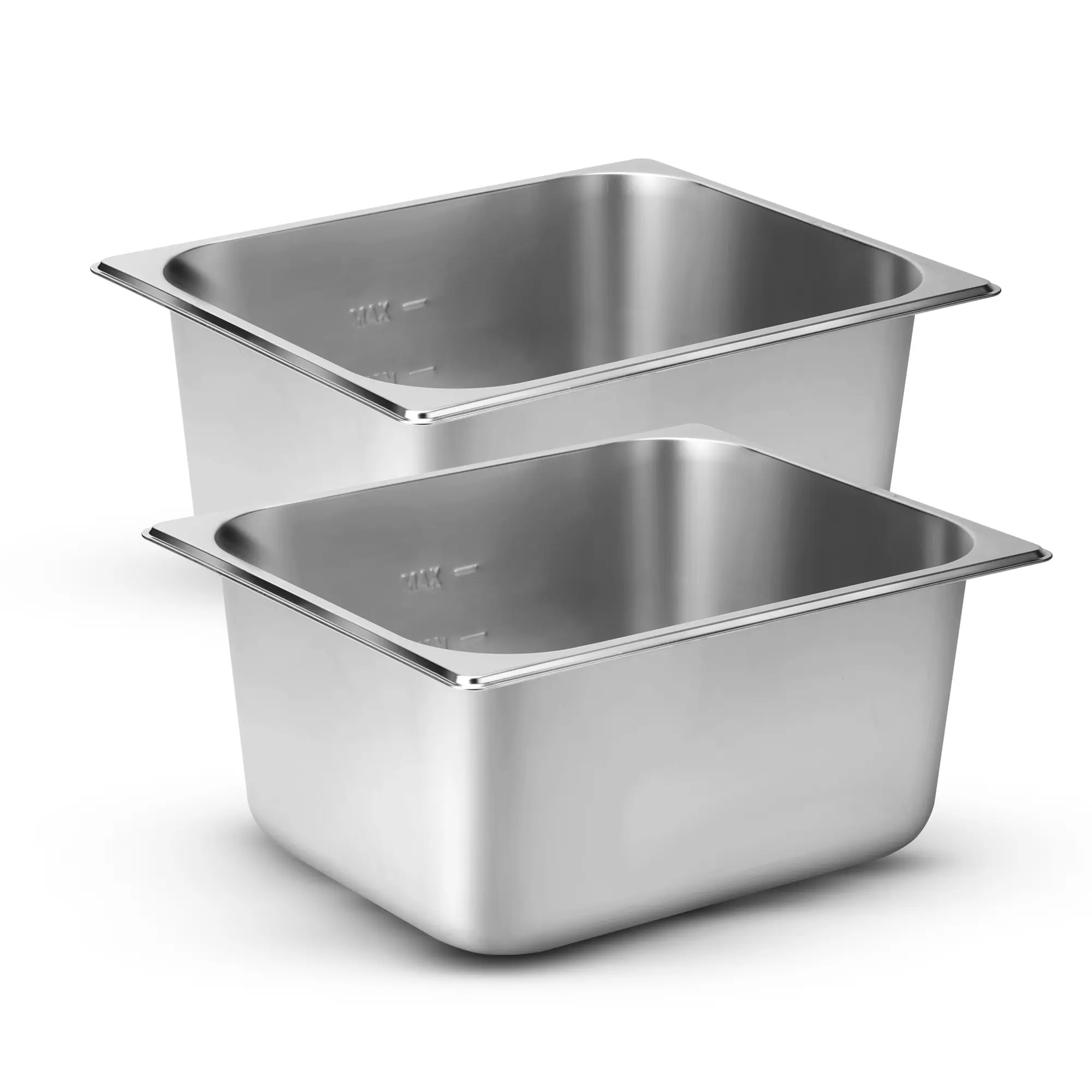 Bioexcel Full Size 6-Inch Thick stainless steel pan for Commercial Food - Durable Steam Table Pan for High-Volume Buffets and Restaurant Use