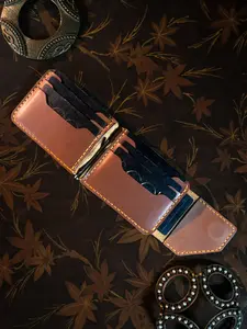 Leather Wallet for Men Hand Stitched Durable Bifold Design with Money Clip Valentines Gift for Boyfriend Birthday Anniversary Present Handmade Premium Feel