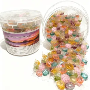 7-In-1 Laundry Capsules, Detergent Balls, 1 Bucket/400g, 1 Pack/30 Pieces, Contains Fabric Softener, Long-Lasting Scent, Deep Cleaning, Fragrance Detergent Beads