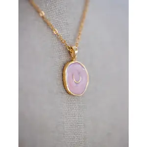 pink horseshoe pendant pink horseshoe pendant