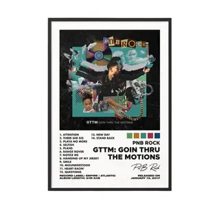 GTTM: Goin Thru The Motions by PnB Rock Album Poster No Frame / Album Cover Poster / Music Gift / Music Wall Decor / Album Art / Decor Home