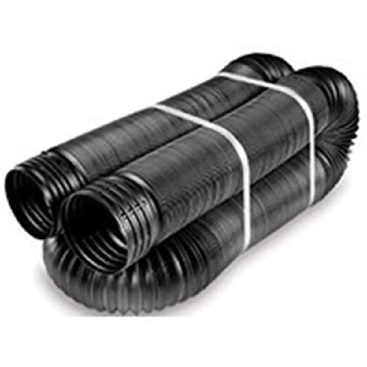 212 MAIN Solid Expandable Discharge Hose, 25ft Flexible Pipe with Connectors, Adapters, Couplers for Water Drainage, Landscaping, Downspout Use