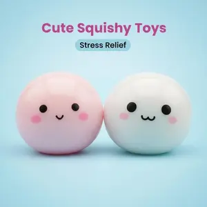 2pc Fun Stress Relief Soft Mochi Balls, Highly Elastic, Change Color, Handmade, Ideal for Office, Party, Gift for Holidays