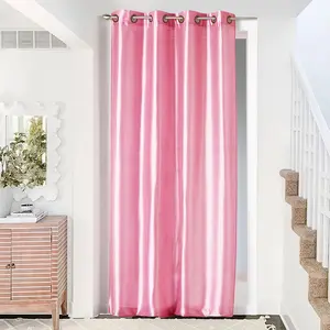Solid Color Glitter Curtain, 1 Count Modern Simple Door Curtain, Home Decorative Curtain for Living Room Bedroom Study Room Window Curtain, Net Curtain Window