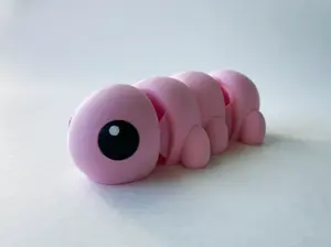 Pink Caterpillar Premium Toy for Pretend, Tactile, Insect STEM Learning and Play