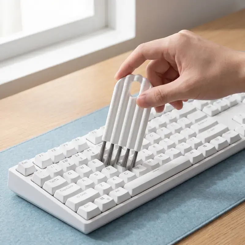 4 Piece Keyboard Cleaning Soft Brush, Keyboard Cleaner, Multi-Functional Computer Cleaning Tool, Computer Maintenance, Keyboard Care, Multipurpose Cleaning Tool, Cleaning Supplies