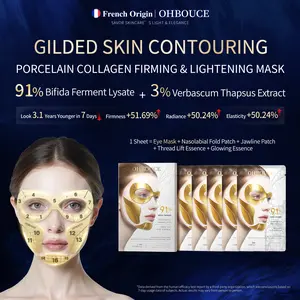 【OHBOUCE】Gilded Sculpting & Porcelain-Skin Mask: Collagen-Infused Firming & Fine Line Smoothing
