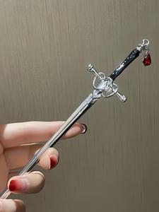 vintage knife shaped hairpins, fashionable elegant alloy material hair accessories for women & girls, trendy all-match & exquisite hair pin for birthday gift, women gifts