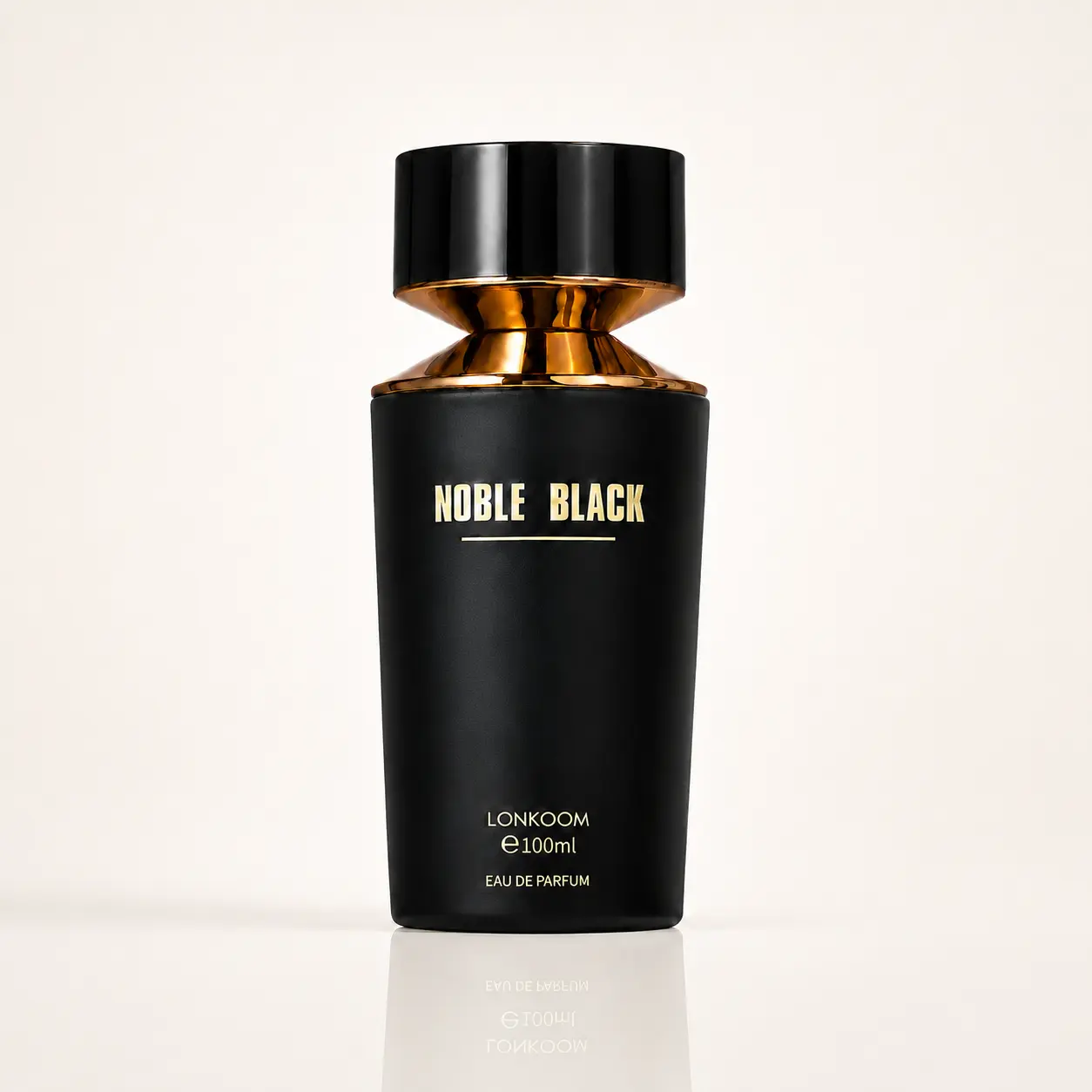 Lonkoom Noble Black Eau de Parfum for Men, 100mL Woody Aromatic Signature Scent, Long-Lasting with Cedarwood, Grapefruit & Pepper Notes, Fragrance Parfum, 100 Ml Perfume, Aluminum Free, Adults, Hypoallergenic, Ammonia-Free, Spicy Woody Scent, Edp, Men's F