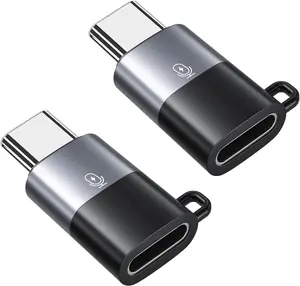 2 Pack USB C to Lavalier Microphone Adapter, Type C Male Converter for   Lavalier Microphone,  16/15 Series, iPad Air/Pro, Not for Headphone and Data (Black+Grey)