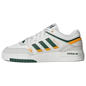 Adidas Originals Drop Step Low Classic Lightweight Durable Slip-Resistant Low-Top Skate Shoes Unisex Gray White Green