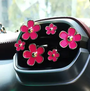 6 Pcs Cute Daisy Flower Style Car Air Vent Clip On Decoration Perfume Air Flow Car Accessories for Women