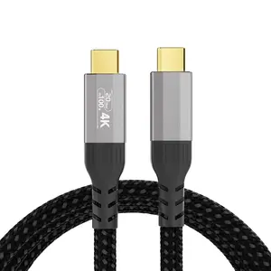 6.6FT/2m usbc to usbc  Compatible with Thunderbolt 4/3, 20Gbps High Speed Data Transfer, 100W PD  , 4K@60Hz Video  Display Cord,USB 3.2 gen 2 for ssd