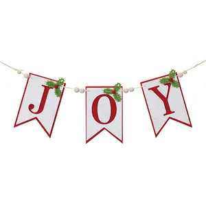 Melrose Joy Holiday Banner Garland 21"L