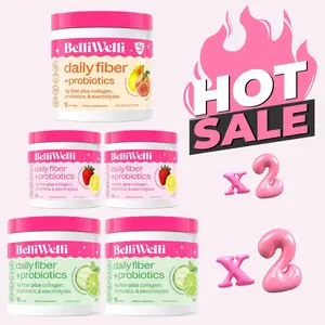 Special 5 Tub Bundle - BelliWelli Daily Fiber + Probiotics + Collagen Fitness Supplement