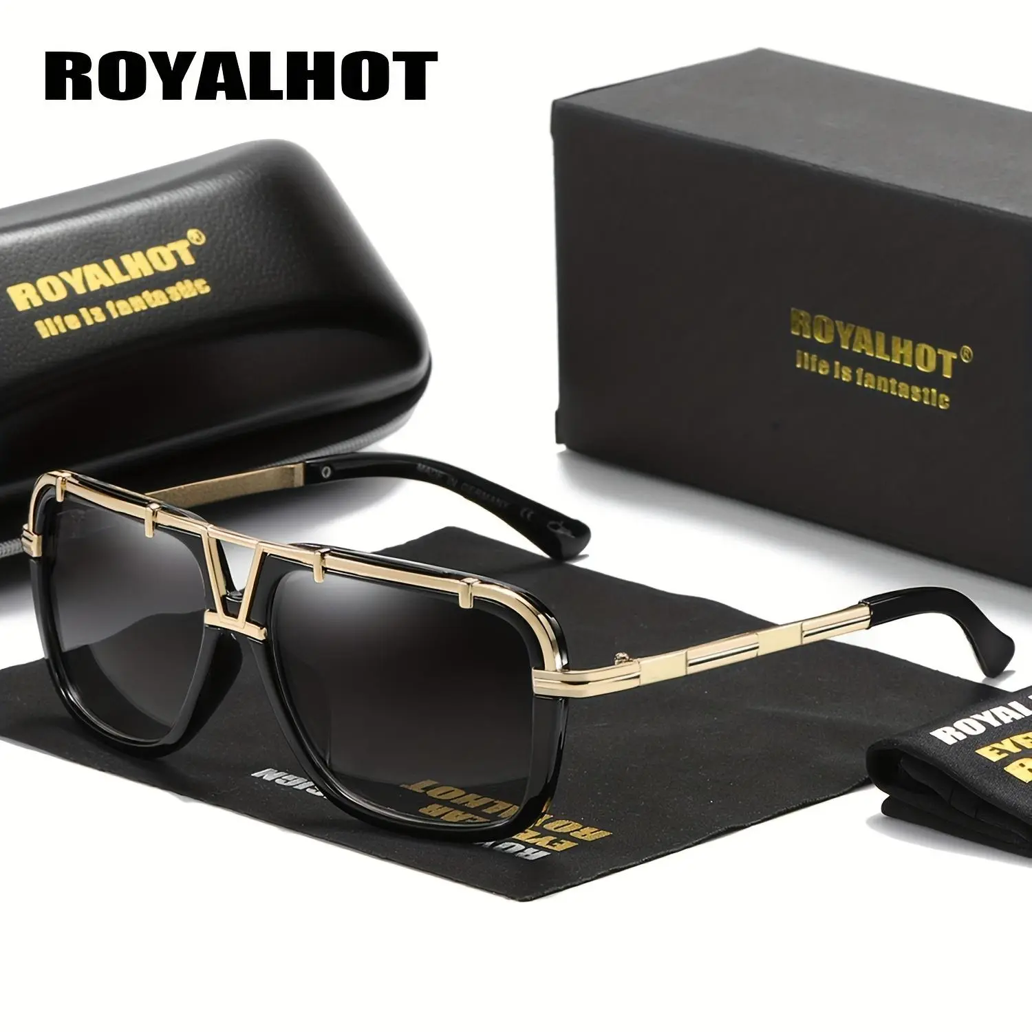 RoyalHot unisex classic oversized fishing outdoor driving sunglasses