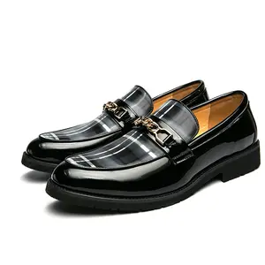 Men's Business Style Solid Color Loafers, 2025-2026 NewStyleFashionable Classic Round Toe Slip-on Loafers forWorkOffice, Casual Comfortable Work Shoes for DailyWearLoafer Shoes, gift Man shoe Black