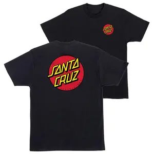 Classic Dot Chest Mens Santa Cruz T-shirt - 2 Side - Color Choices For You - From Small To Extra Large - Multiple Style Options - Fashion For All