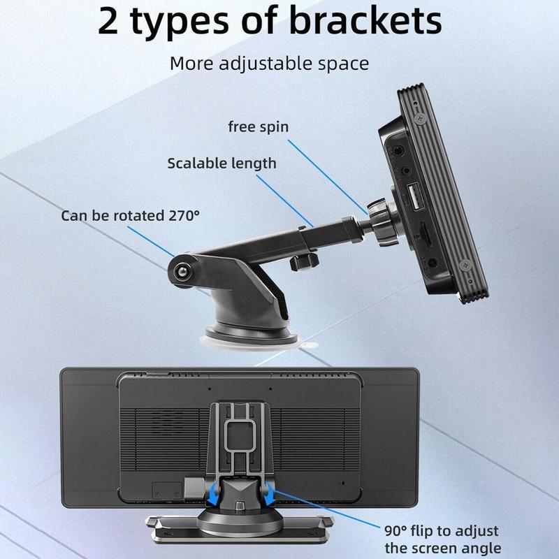 Portable Wireless Apple Carplay Android Auto Car Stereo, 10.26"/ 7" Car MP5 Player HD IPS Screen Portable Car Radio with Bluetooth Hands-Free/Mirror Link/Maps Navigation/Voice Control/TF Card/AUX for All Vehicles, 2 type of bracket Portable Wireless Apple Carplay Android Auto Car Stereo, 10.26"/ 7" Car MP5 Player HD IPS Screen Portable Car Radio with Bluetooth Hands-Free/Mirror Link/Maps Navigation/Voice Control/TF Card/AUX for All Vehicles, 2 type of bracket