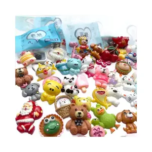 10pcs Cute Cartoon Blind Bag Mini Animal Figurines - Glow-in-the-Dark Resin Small Gifts with 3D Design