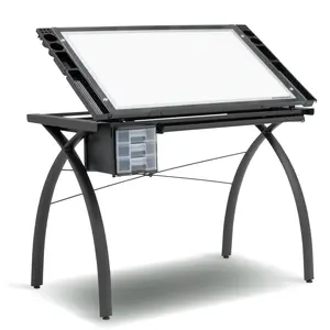 Futura Light Table for Artists, Drawing, Tracing, with Dimmable Light and Adjustable Top Black- 10062
