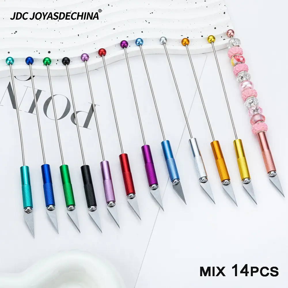 Mix14pcs DIY Bead Carving Knife Mobile Phone Film Engraving Metal Knife Student Paper Cutting Cutting Hand Account Carving Knife Multi function Carving Knife