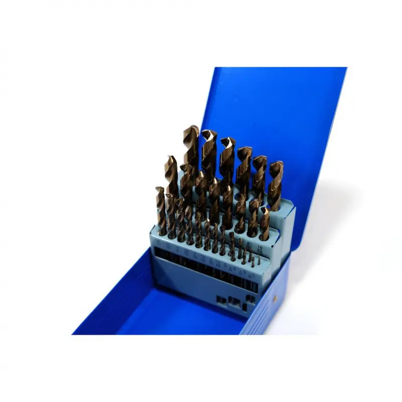 NEW Cobalt Drill Bit Set 29PCS/25pcs/13pcs for  Metal Drill Bits for Steel 1/16"-1/2" with Index Case for Hardened Stainless Alloy Steel High Speed Steel professional drill accessory tools