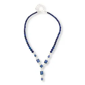 Mine Finds by Jay King Sterling Silver Denim Lapis Y-Drop 18" Necklace