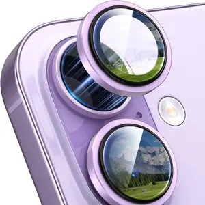 iPhone 17 Camera Lens Protector Film, Ultra-High Definition Tempered Glass Cover, Easy 1 Second Installation, Case Friendly Metal Screen Ring