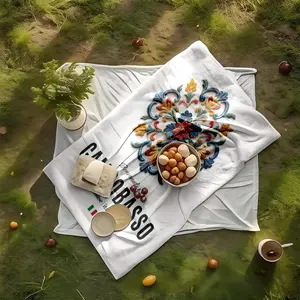 1 piece Traditional motifs of Campobasso, Italy themed flannel blanket, Throw blanket, Super soft flannel blanket, suitable for sofas and beds, all-season use, modern design, digitally printed pattern, 100% polyester material, machine washable