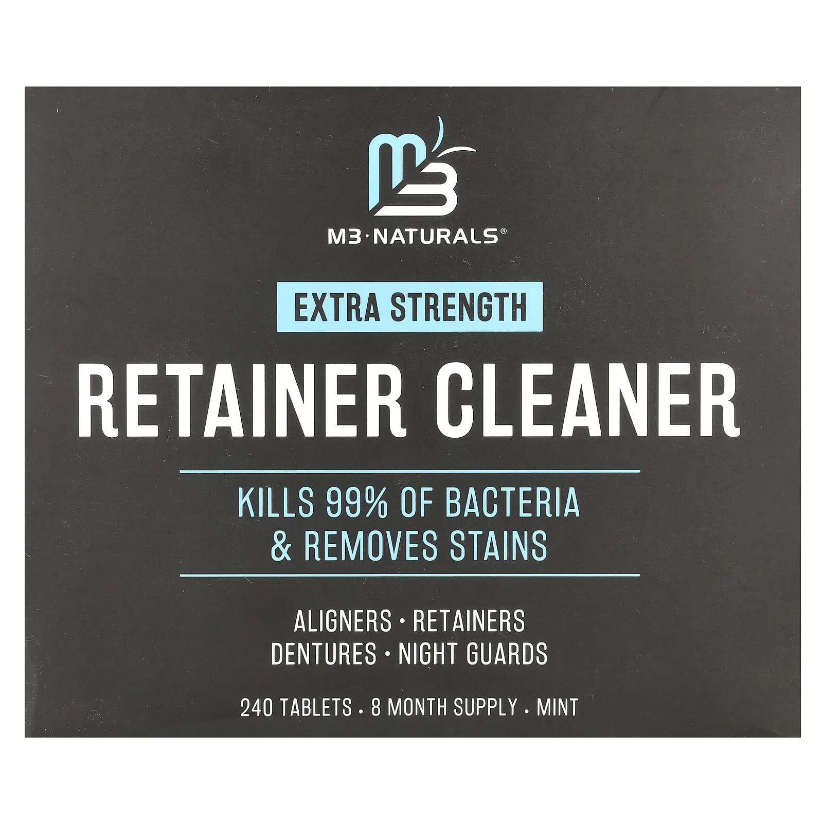 M3 Retainer Cleaner, Mint, 240 Tablets | HSA/FSA Eligible