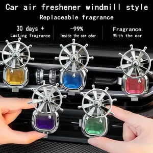 Windmill Air Outlet Aromatherapy, Upgraded Air Outlet Aromatherapy, Replaceable Car Air Freshener Fragrance Diffuser, Five Flavors to Choose From, Classic Design for Car And Home Decoration, Air Freshener Perfume That Can Be Used in Cars, Bathrooms