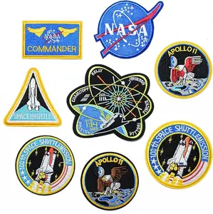 Iron on NASA Patches, Embroidered Iron on/Sew on Decorative Space Patches for Clothing, Pants, Backpacks, Hats, Jeans, DIY Accessories, Style 1