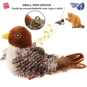 GiGwi electronic cat toys, motion-activated, flashing and squeaking mice and birds, simulate predation fun for cats, interactive kitten toys