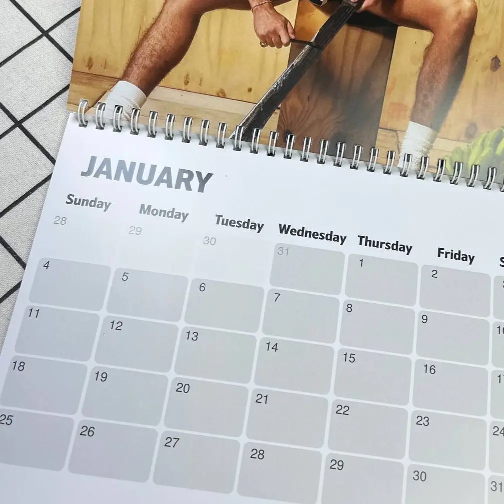 BB Cute Latin Calendar 2026, Home Decor, Gift New 2026 Calendar, Best Lines Graphic Calendar, Home Decorating