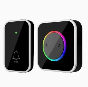 Self Powered Wireless Doorbell 1000FT Range Waterproof Doorbell Kit with Adjustable Volume 45 Chimes RGB LED Flash Easy Installation Plug In Receiver for Home Apartment Classroom Office