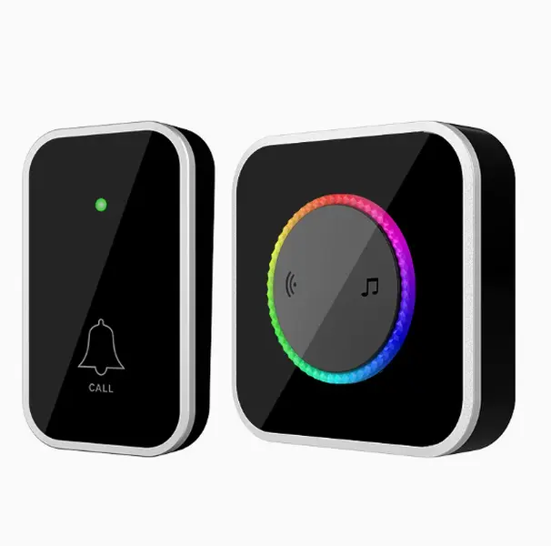 Self Powered Wireless Doorbell 1000FT Range Waterproof Doorbell Kit with Adjustable Volume 45 Chimes RGB LED Flash Easy Installation Plug In Receiver for Home Apartment Classroom Office