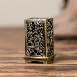 Chinese Style Metal Incense Burner, 1 Count Vintage Bird & Flower Design Incense Burner, Home Fragrance Holder for Home Decor, Room Decor, Freshener