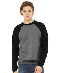 Unisex Sponge Fleece Raglan Crewneck Sweatshirt – Soft Cotton Blend Raglan Pullover, Cozy Streetwear Sweatshirt for Men & Women, Everyday Casual & Layering Essential