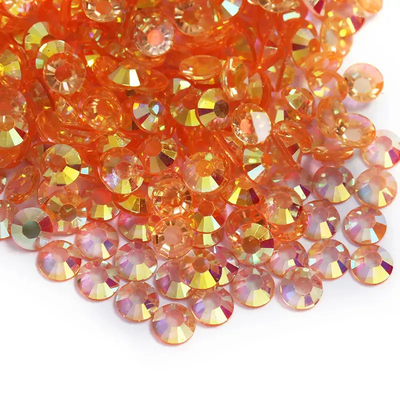 Transparent Orange AB Resin Rhinestones Transparent Orange AB Resin Rhinestones