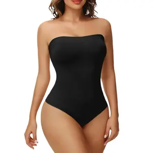 Strapless Shapewear Bodysuit for Women Thong Under Dress Bodysuit Tank Top