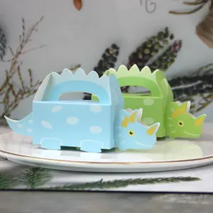 10count Dinosaur Party Candy Cookie Box Kids Jungle Birthday Party Decoration Favors Gift Packaging Boxes Baby Shower Supplies