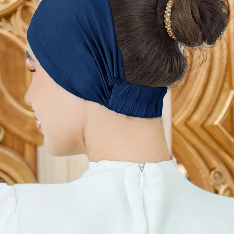 Women's Solid Color Ruched Instant Hijab, Modesty Hijab, Stretchy Hijab, Stretchable Hijab, Casual Soft Comfortable Instant Hijab for Daily Wear, Fashion Accessories for Women & Girls