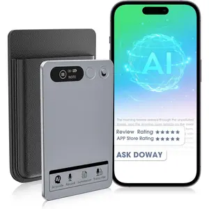 AI Voice Recorder, Voice Recorder w/Case, App Control, Transcribe & Summarize with AI Technology, Support 152 Languages, 64GB Memory, Audio Recorder for Lectures, Meetings, Calls, Grey