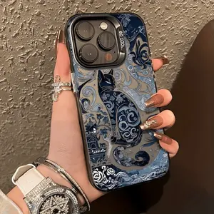 It Is Suitable for Apple Mobile Phone Case Laser Totem Cat